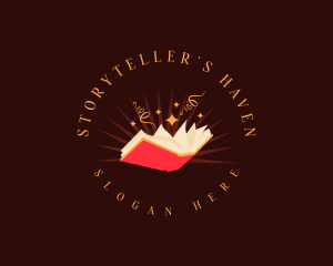 Fiction - Fantasy Storyteller Book logo design
