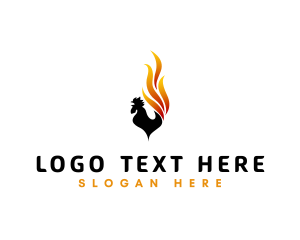 Flame - Flaming Fire Rooster logo design