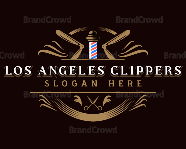 Barbershop Haircut Grooming Logo