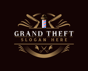 Barbershop Haircut Grooming Logo