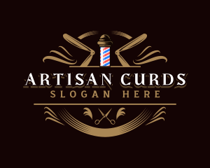 Barbershop Haircut Grooming logo design