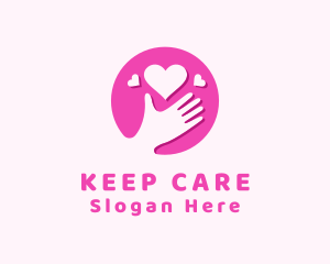 Love Care Hand logo design