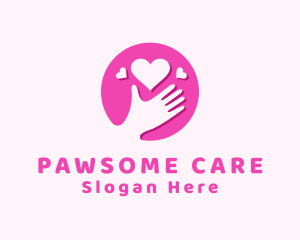 Love Care Hand logo design