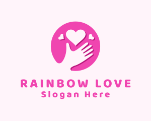 Love Care Hand logo design