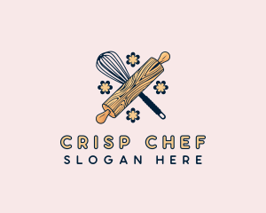 Baking Whisk Cookie logo design