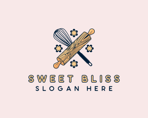 Baking Whisk Cookie logo design