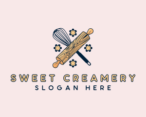 Baking Whisk Cookie logo design