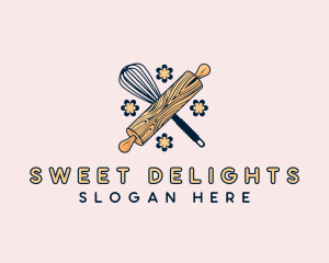 Baking Whisk Cookie logo design