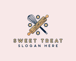 Baking Whisk Cookie logo design