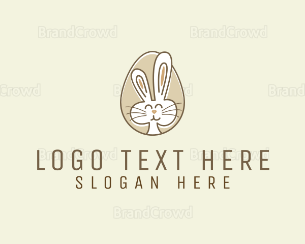 Bunny Rabbit Egg Logo