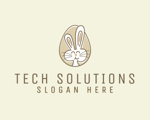 Celebration - Bunny Rabbit Egg logo design