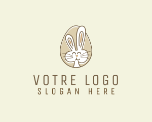 Rabbit - Bunny Rabbit Egg logo design