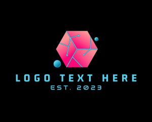 Digital - Circuit Cube Hexagon logo design