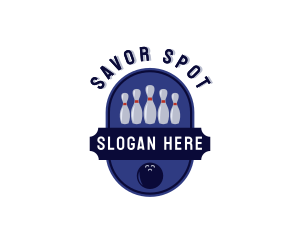 Sports Bowling Alley logo design