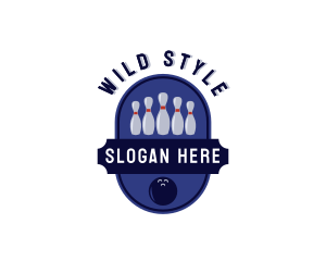 Sports Bowling Alley logo design