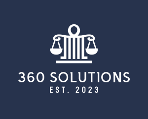 Legal Attorney Pillar Scales logo design