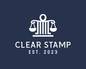 Legal Attorney Pillar Scales logo design