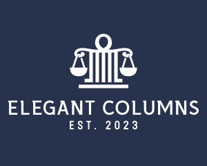 Legal Attorney Pillar Scales logo design