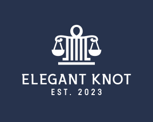 Legal Attorney Pillar Scales logo design