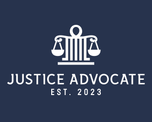Prosecutor - Legal Attorney Pillar Scales logo design