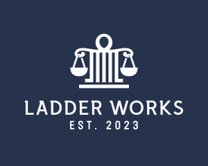 Legal Attorney Pillar Scales logo design