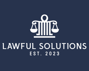 Legal - Legal Attorney Pillar Scales logo design