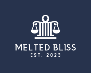 Legal Attorney Pillar Scales logo design