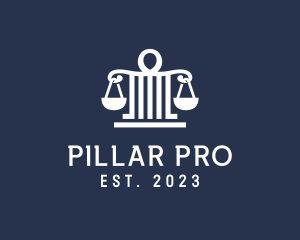 Pillar - Legal Attorney Pillar Scales logo design