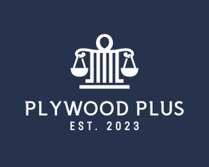 Legal Attorney Pillar Scales logo design