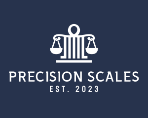 Scales - Legal Attorney Pillar Scales logo design