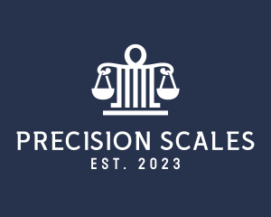 Legal Attorney Pillar Scales logo design