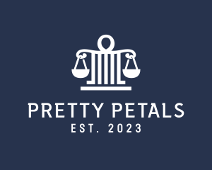 Legal Attorney Pillar Scales logo design