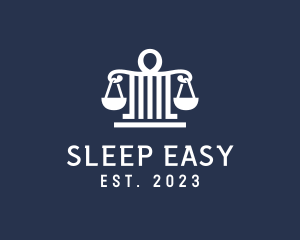 Legal Attorney Pillar Scales logo design