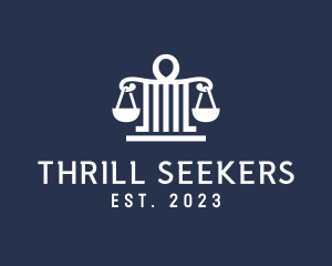 Legal Attorney Pillar Scales logo design