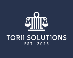 Legal Attorney Pillar Scales logo design