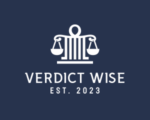 Judge - Legal Attorney Pillar Scales logo design