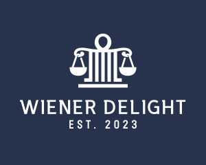 Legal Attorney Pillar Scales logo design