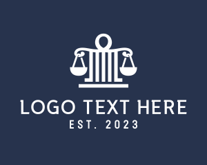 Legal - Legal Attorney Pillar Scales logo design