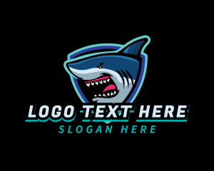 Great - Angry Shark Mascot logo design