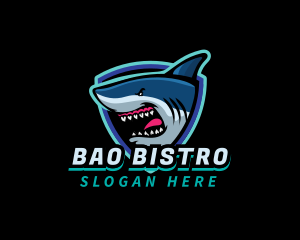 Angry Shark Mascot logo design