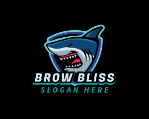 Angry Shark Mascot logo design