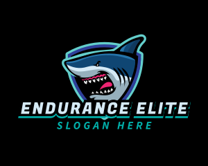 Angry Shark Mascot logo design