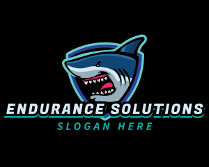 Angry Shark Mascot logo design