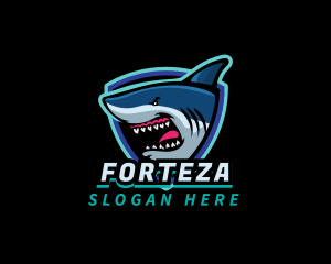 Angry Shark Mascot logo design