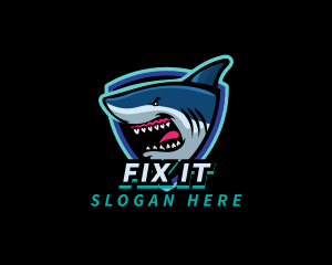 Shark Team Mascot logo design