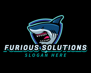 Angry - Angry Shark Mascot logo design