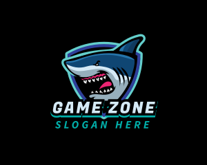 Angry Shark Mascot logo design