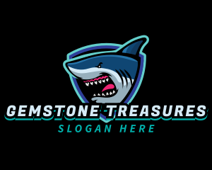 Angry Shark Mascot logo design