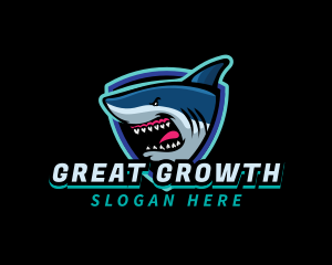 Great - Angry Shark Mascot logo design