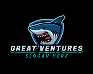 Great - Angry Shark Mascot logo design